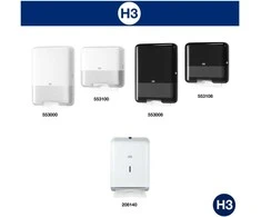 Servetėlės Tork Flushable Singlefold Advanced H3 (290190), 2 sluoksniai, baltos spalvos, 250 lapelių