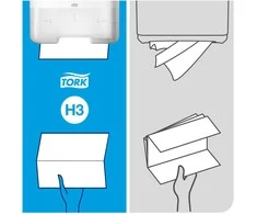 Servetėlės Tork Singlefold Advanced H3 (290143), 2 sluoksniai, baltos spalvos, 250 lapelių
