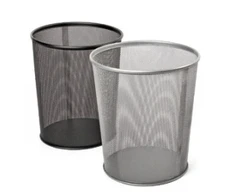 Šiukšlių dėžė Forpus, 12l, juoda, perforuoto metalo