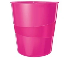 Šiukšliadėžė Leitz Plus Wow, 15 litrų, rožinė