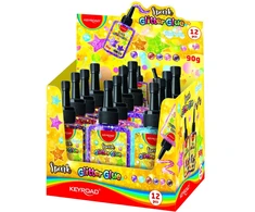Skysti klijai Keyroad 90ml, su blizgučiais, įvairių spalvų