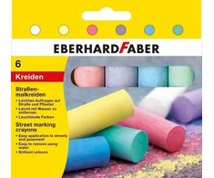 Spalvota kreida EberhardFaber, apvali, dėžutėje, 6vnt, įvairių spalvų