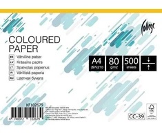 Spalvotas biuro popierius College A4, 80g, geltonos spalvos, 500 lapų