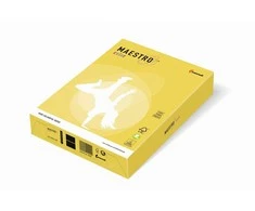Spalvotas biuro popierius IQ A4, 160g, CY39, kanarėlės geltonos spalvos, 250 lapų