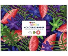 Spalvotas dvipusis popierius DISCO Picasso A4, 8 lapai, 120 g, su edukacine informacija