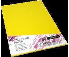 Spalvotas kartonas College A4 20 lapų, 160g/m2, neoninės geltonos spalvos