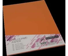 Spalvotas kartonas College A4 20 lapų, 160g/m2, oranžinės spalvos OR43