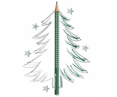 Pieštukas Faber-Castell Sparkle HB, žalios spalvos korpusas