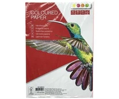 Spalvoto popieriaus rinkinys College, A4, 80g, 4 neoninės spalvos po 5 lapus, 20 lapų