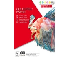 Spalvoto popieriaus rinkinys College, A4, 80g, 6 pastelinės spalvos po 10 lapų, 60 lapų