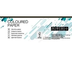 Spalvotas popierius College, A4, 80g, B100, juodos spalvos, 50 lapų