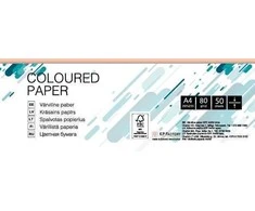 Spalvotas popierius College, A4, 80g, SA24, lašišos spalvos, 50 lapų