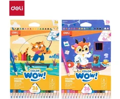 Spalvoti pieštukai DELI ColorWow tribriauniai, 36 spalvų