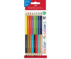 Spalvoti pieštukai Faber-Castell Bicolor 16 spalvų