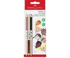Spalvoti pieštukai Faber-Castell Children of the world, 3 spalvų