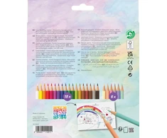 Spalvoti pieštukai Faber-Castell Color Grip Unicorn 18 +6 pastelinės spalvų
