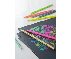 Spalvoti pieštukai Faber-Castell Grip, 12 neoninių spalvų
