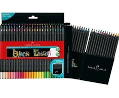 Spalvoti pieštukai Faber-Castell Juodas Edition, 50 spalvų