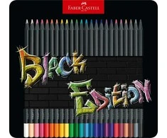 Faber-Castell - Spalvoti pieštukai Juodas Edition skarda (24 vnt) (116425)