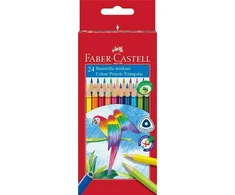 Spalvoti pieštukai Faber-Castell Parrot, 24 spalvų, tribriauniai