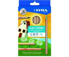 Spalvoti pieštukai Fila Ferby, tribriauniai, 12 spalvų