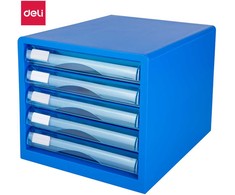 Stalčių komplektas DELI 5 stalčiai, uždari, mėlynos spalvos