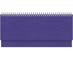 Stalinis kalendorius Timer Memo, 290x105mm, PU viršelis, tamsiai alyvinės spalvos