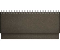 Stalinis kalendorius Timer Memo, 290x105mm, PU viršelis, bronzinės spalvos