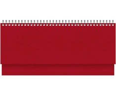 Stalinis kalendorius Timer Memo, 290x105mm, PU viršelis, raudonos spalvos
