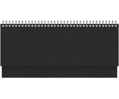 Stalinis kalendorius Timer Memo, 290x105mm, PU viršelis, juodos spalvos