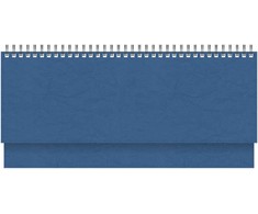 Stalinis kalendorius Timer Memo, 290x105mm, PU viršelis, mėlynos spalvos
