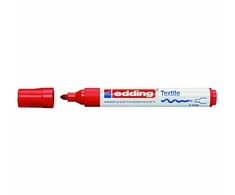 Tekstilės žymeklis Edding 4500, apvaliu galiuku, 2-3mm, tamsiai raudonos spalvos