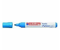 Tekstilės žymeklis Edding 4500, apvaliu galiuku, 2-3mm, šviesiai mėlynos spalvos