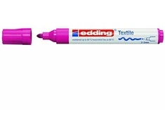 Tekstilės žymeklis Edding 4500, apvaliu galiuku, 2-3mm, rožinės spalvos