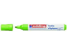 Tekstilės žymeklis Edding 4500, apvaliu galiuku, 2-3mm, šviesiai žalios spalvos