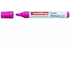 Tekstilės žymeklis Edding 4500, apvaliu galiuku, 2-3mm, rožinės spalvos.