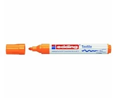 Tekstilės žymeklis Edding 4500, apvaliu galiuku, 2-3mm, neoninės oranžinės spalvos