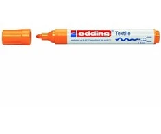 *Tekstilės žymeklis Edding 4500, apvaliu galiuku, 2-3mm, šviesiai oranžinės spalvos