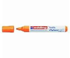 *Tekstilės žymeklis Edding 4500, apvaliu galiuku, 2-3mm, šviesiai oranžinės spalvos