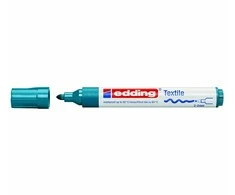 Tekstilės žymeklis Edding 4500, apvaliu galiuku, 2-3mm, mėlynos spalvos
