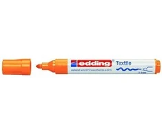 Tekstilės žymeklis Edding 4500, apvaliu galiuku, 2-3mm, neoninės oranžinės spalvos