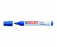 Tekstilės žymeklis Edding 4500, apvaliu galiuku, 2-3mm, tamsiai mėlynos spalvos