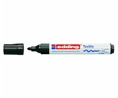 Tekstilės žymeklis Edding 4500, apvaliu galiuku, 2-3mm, juodos spalvos