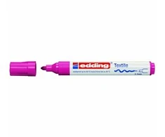 Tekstilės žymeklis Edding 4500, apvaliu galiuku, 2-3mm, rožinės spalvos.