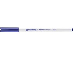 Tekstilės žymeklis Edding 4600, apvaliu galiuku, 1mm, mėlynos spalvos