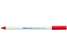 Tekstilės žymeklis Edding e-4600, apvaliu galiuku, 1mm, raudonos spalvos