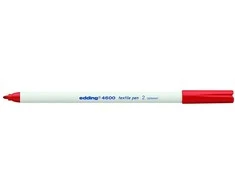 Tekstilės žymeklis Edding e-4600, apvaliu galiuku, 1mm, raudonos spalvos