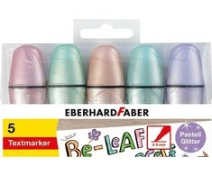 Teksto žymekliai EberhardFaber, mini, blizgūs, pasteliniai, 5 spalvų