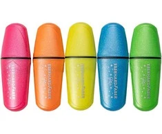 Teksto žymekliai EberhardFaber, mini, blizgūs, neoniniai, 5 spalvų