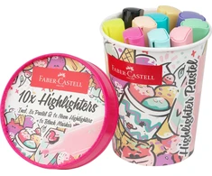 Teksto žymekliai Faber-Castell Ice Kreminis Pastel 10 vnt./pak.